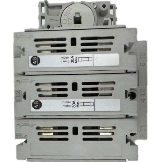 front view of part with amperage, part specifications, and manufacturer logo in English.