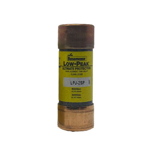 LPJ2SP Front view with manufacturer's label in English