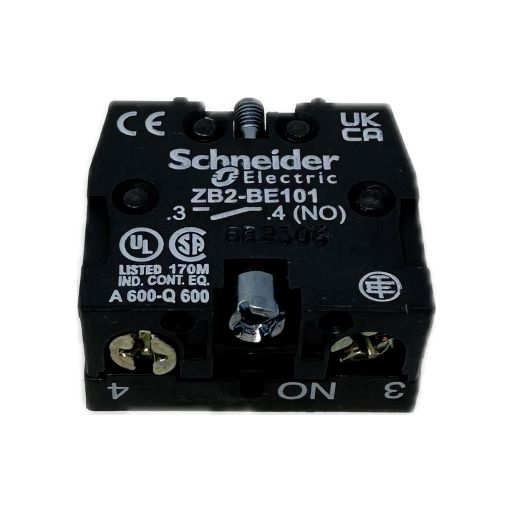 ZB2BE101 Top view, manufacturer's specifications in English