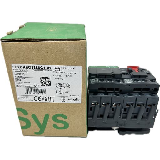 LC2DREQ3856G1 reversing contactor, box with manufacturers label in English