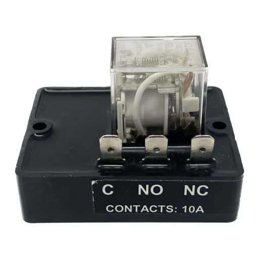 Side view with part specifications and Amperage in English