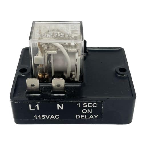 Side view with part specifications in English