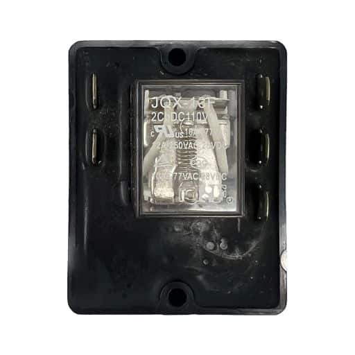 Top view of the relay, JQX-13F relay specifications in English.
