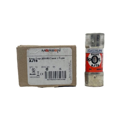 AJT8 - Mersen - Fuse Class 'J' 8 Amp 600 Volt - Image 2