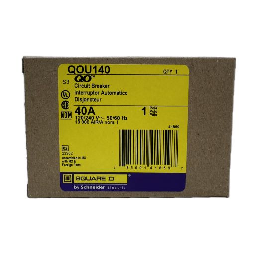 Front view of manufacturer box, label indicating part number and specifications in English.