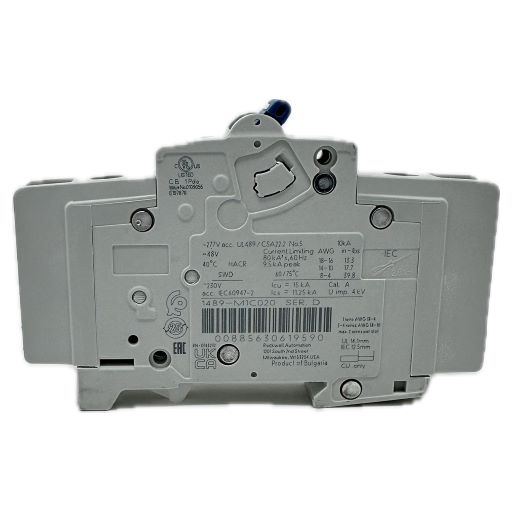 1489-M1C020 circuit breaker, side view