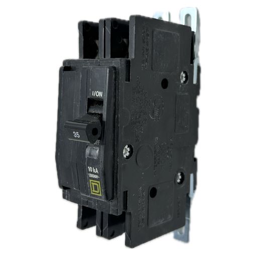 Circuit Breaker QOU235, black, angled front & side view