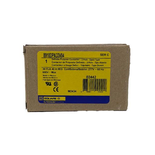 8910DPA33V04 - Square-D - Contactor 30 Amp, 3 Pole, 277V Coil - Image 3