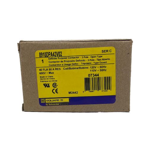 8910DPA43V02 - Square-D - Contactor 40 Amp, 3 Pole, 120V Coil - Image 3