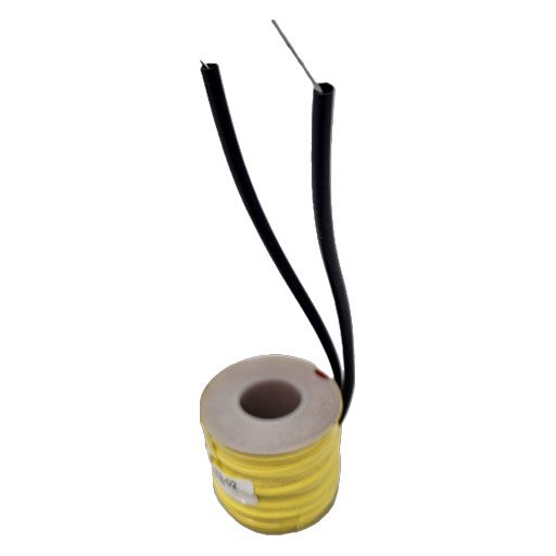Side of 227479-02 coil solenoid showing coil and connection wires
