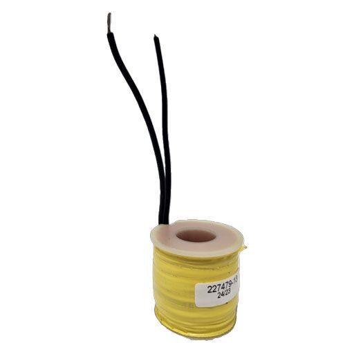 Side of 227479-13 coil solenoid showing coil and connection wires