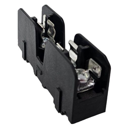side view of BCM603-1PQ fuse base showing one fuse socket