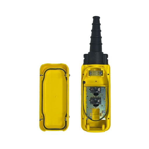 Inside view of Part Number XACA0232891401, 2 button yellow pendant control
