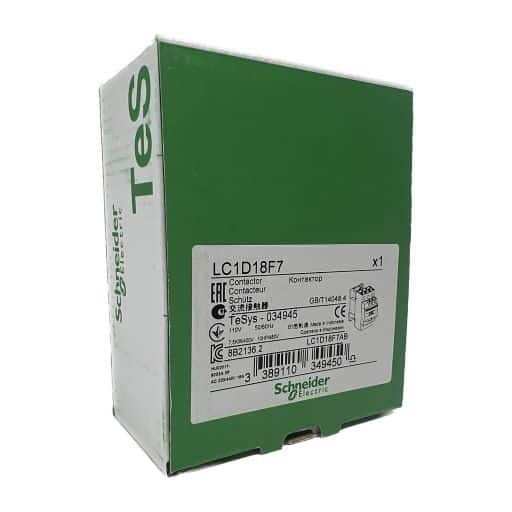 contactor in original packaging with manufacturer label and part specifications in English