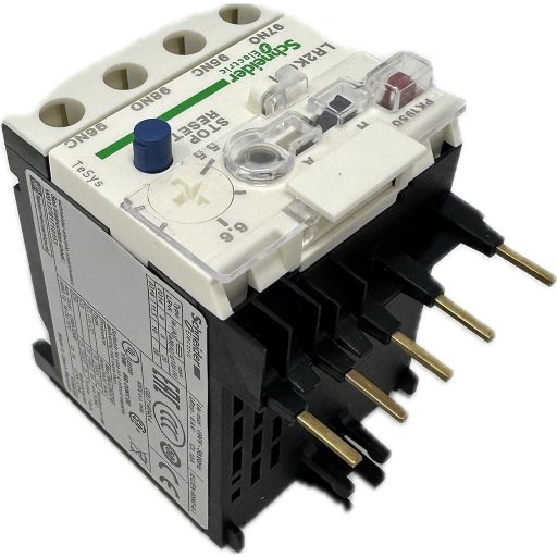 Side view of part with manufacturer label and part specifications in English.