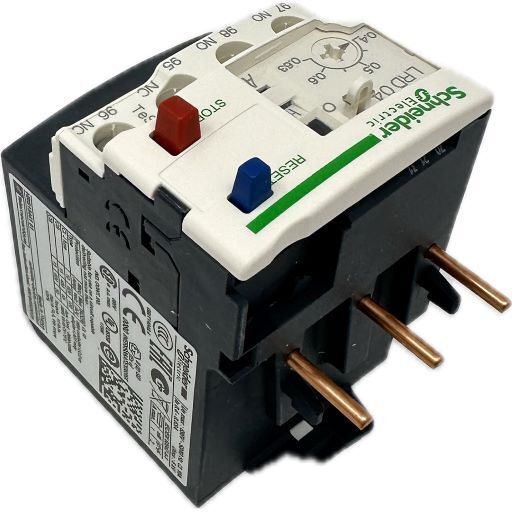 Side view of part with manufacturer label and part specifications in English.