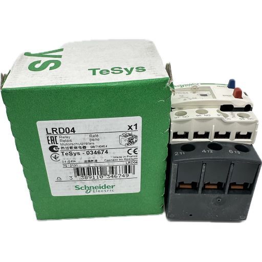 Front view of part next to original manufacturer packaging with part specifications in English.