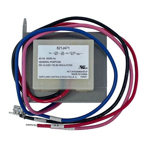 821J471 Front View, manufacturers specifications in English