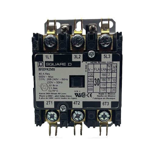 8910DPA33V09 Front view with manufacturer's specifications in English