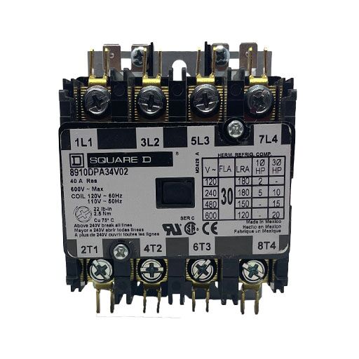 8910DPA34V02 Front view with manufacturer's specifications in English