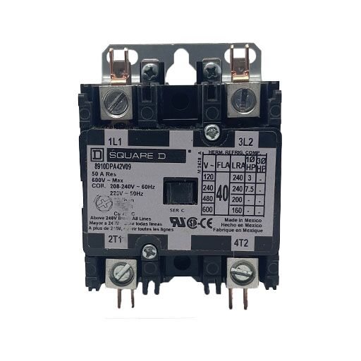 8910DPA42V09 Front view with manufacturer's specifications in English