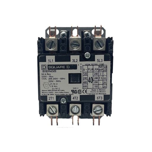 8910DPA43V09 Front view with manufacturer's specifications in English