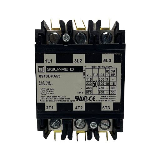 8910DPA53V02 Front view with manufacturer's specifications in English