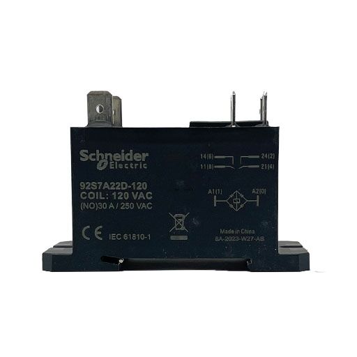 92S7A22D-120 Front view with manufacturer's specifications in English