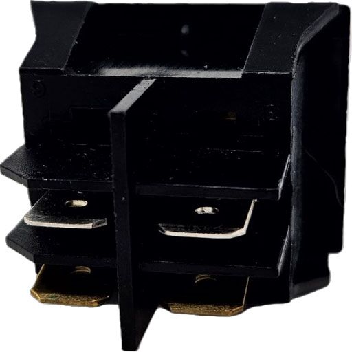 back view of power switch 75785 showing connection tabs