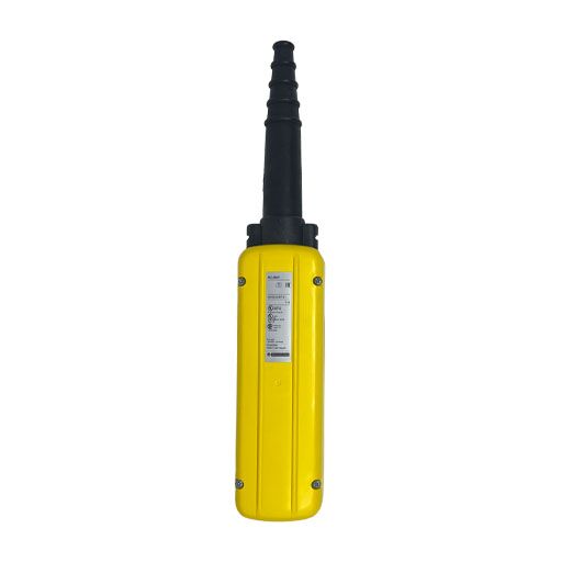 Back view of Part Number XACA0432891405, 4 button yellow pendant control