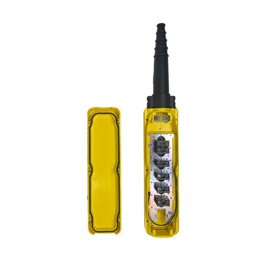 Inside view of Part Number XACA0632891415-A, 6 button, yellow pendant control