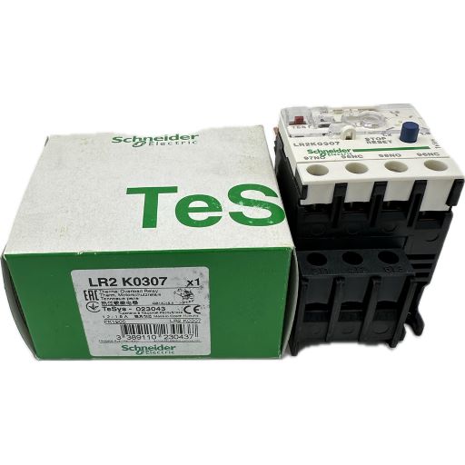 Front view of part next to original manufacturer packaging with label and part specifications written in English.