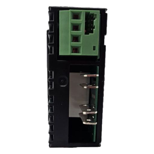 Back view of temp control unit 21-23392 showing wire ports and connection tabs for installation