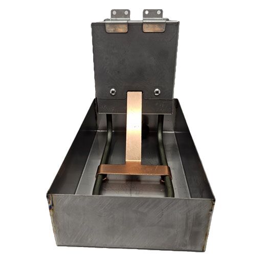 21-17098 Evaporator Drain Pan Assembly, top view showing inside of pan with heating element assembly