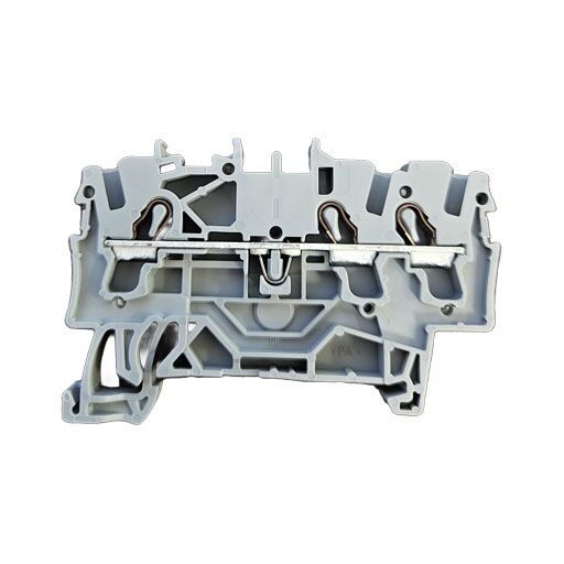 Wago part #20021301, terminal block, gray plastic