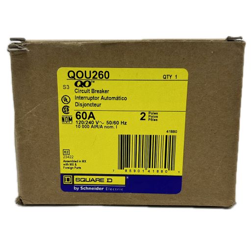 Front view of manufacturer box, label indicating part number and specifications in English.